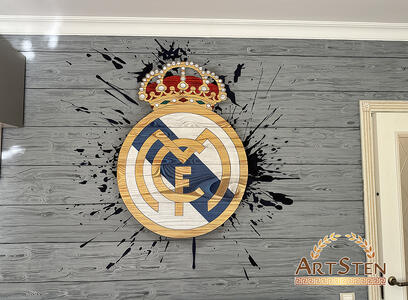 Роспись стен в детской Real Madrid на заказ в СПб