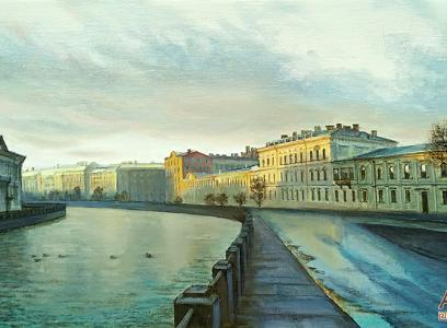 Картина маслом Санкт-Петербург Набережная Мойки в СПб