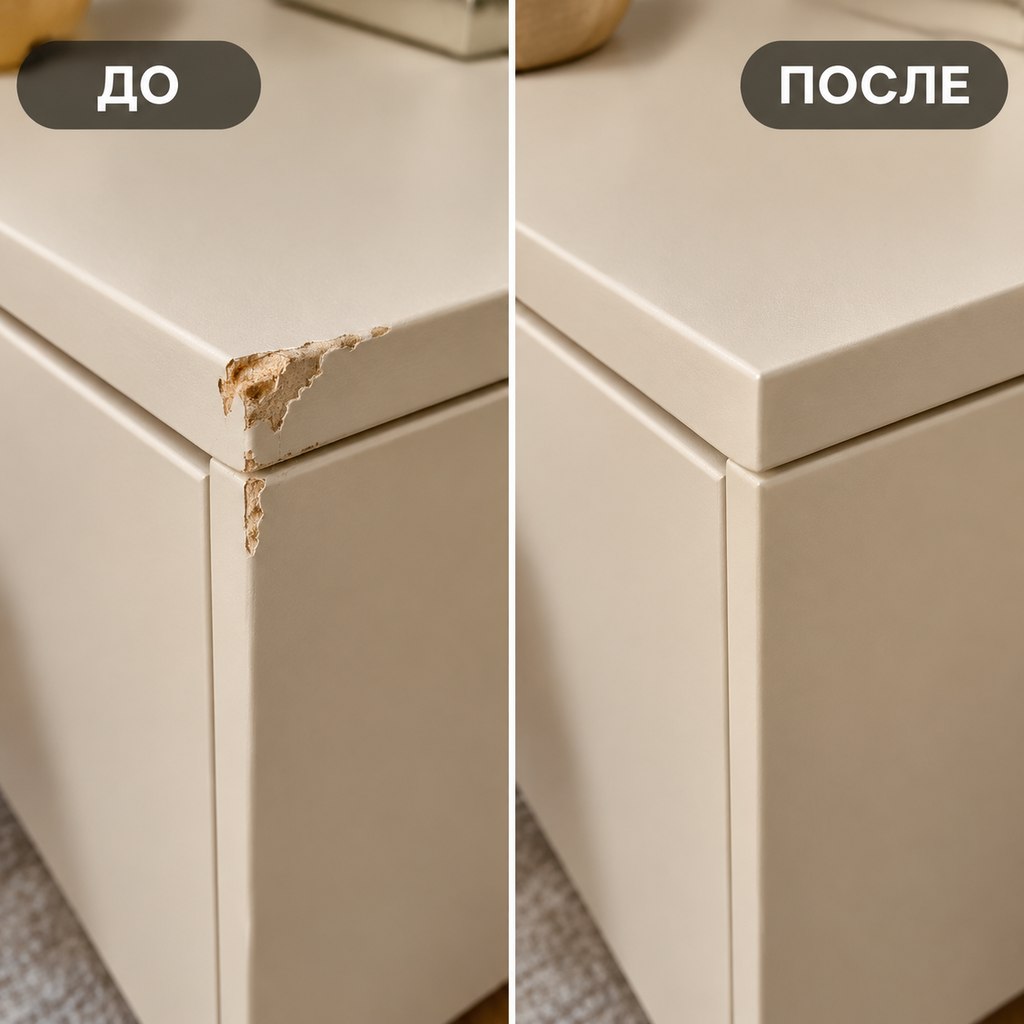 реставрация торца телевизионной тумбы